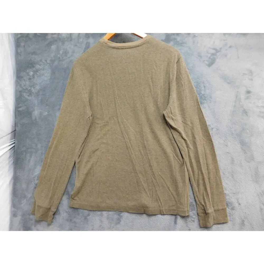prAna Cardiff Long Sleeve Pocket T-Shirt Mens M Green Hemp Blend - Picture 8 of 8